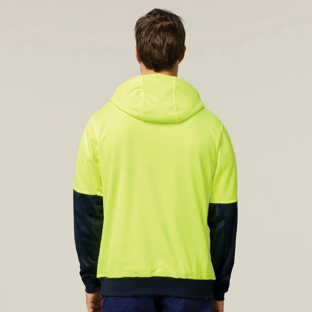 Hard Yakka | Foundations Hi Vis Two Tone Brushed Fleece Hoodie